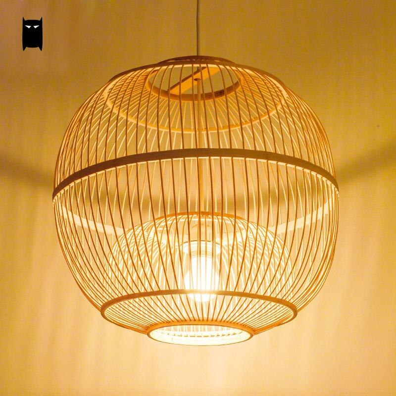 Bamboo Ball Cage Pendant Light