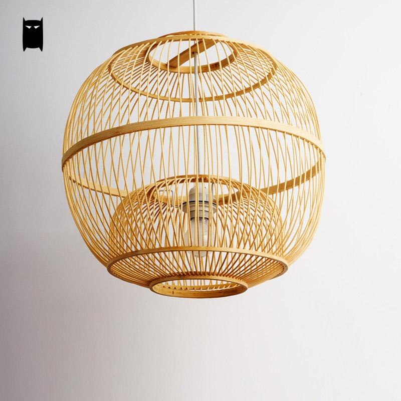 Bamboo Ball Cage Pendant Light