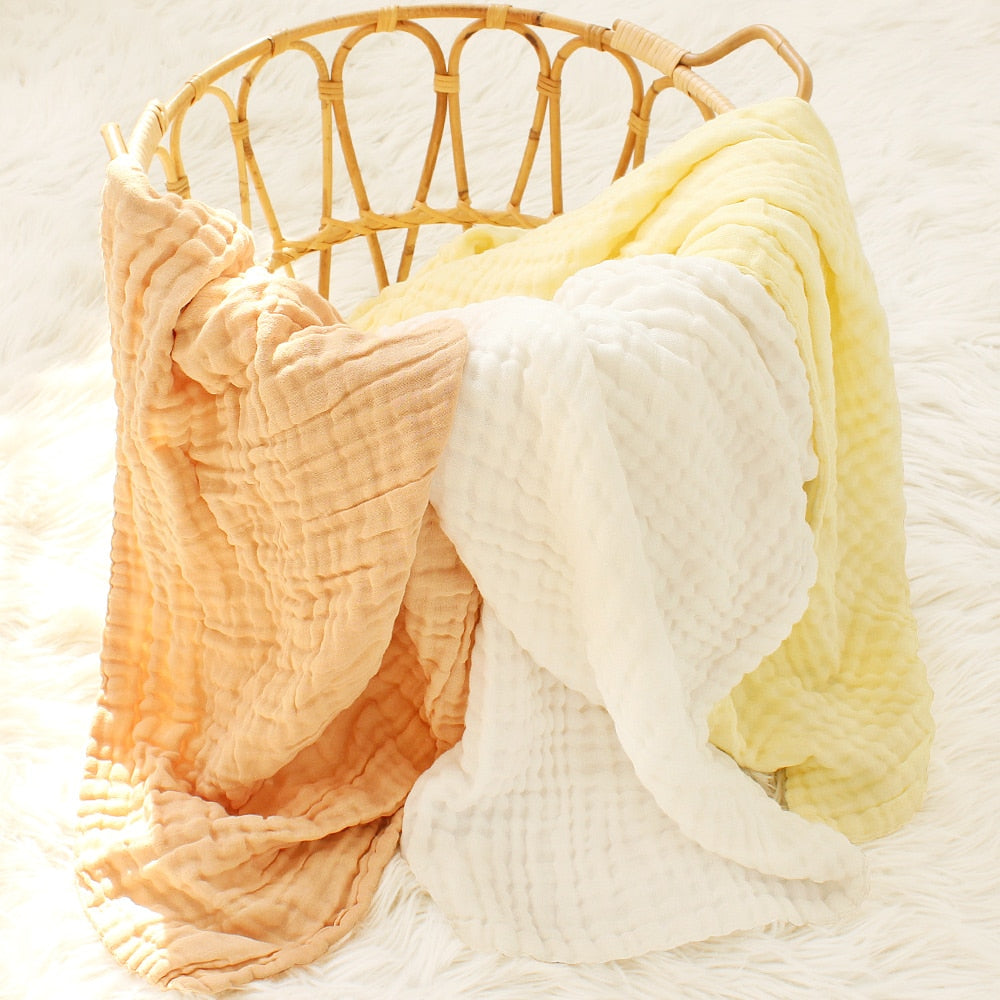 Bamboo Cotton Baby Receiving Blanket